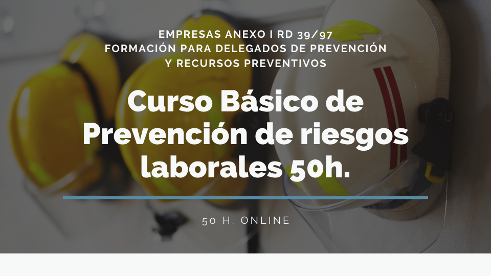 CURSO BÁSICO DE 50 HORAS DE PRL. (SECTORES) 2026